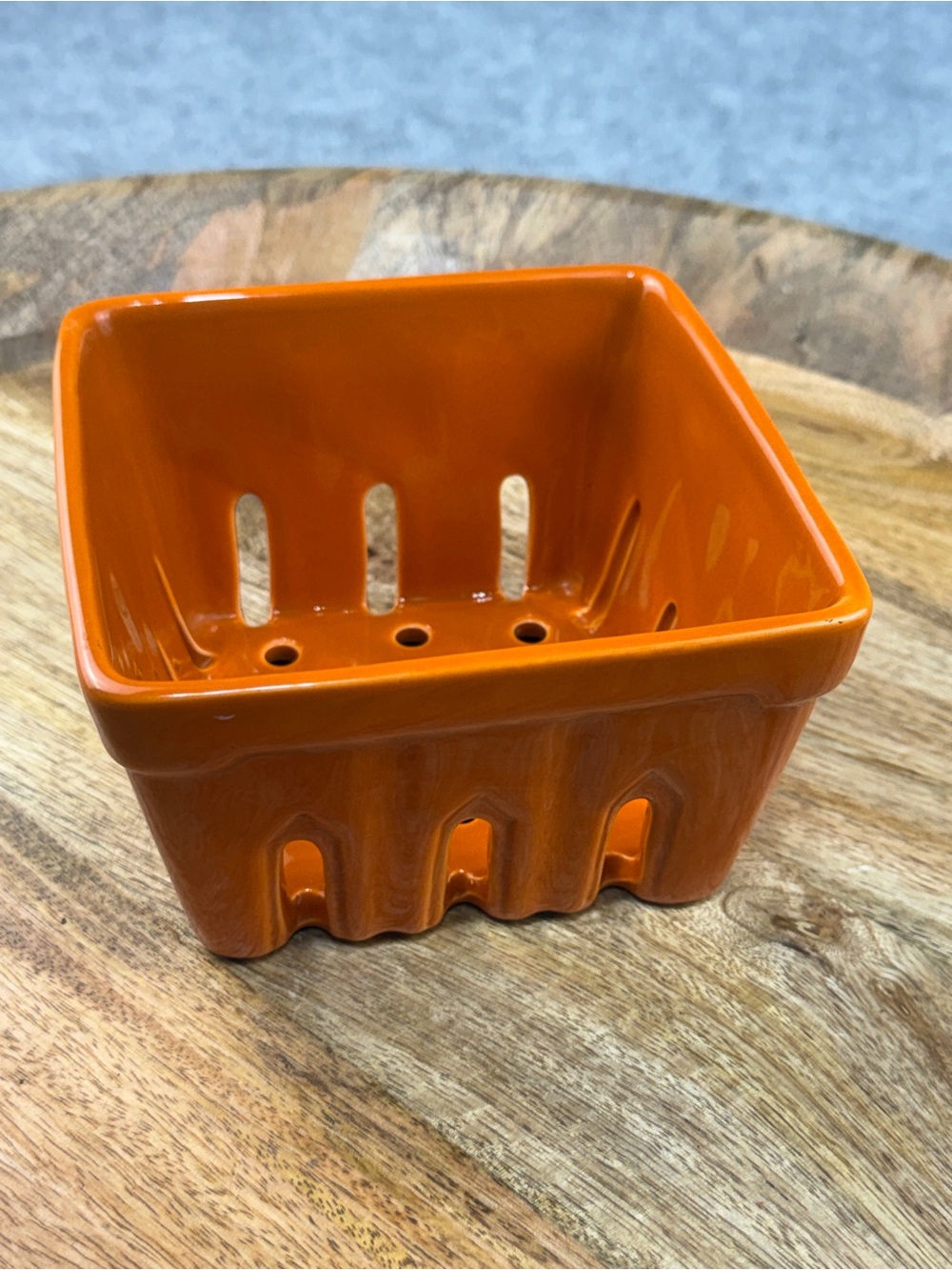 Ashland Orange Ceramic Berry Basket — Pumpkin Spice Shelf | Lollie Closet